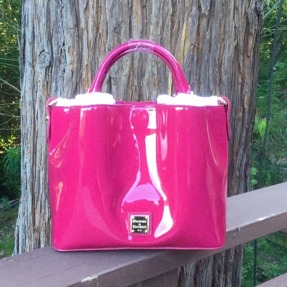dooney & bourke patent small brenna satchel